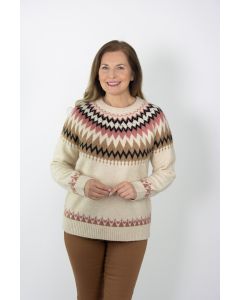 Round Neck Fair Isle Jumper