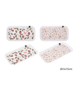 Set of 2 Tea Trays - Nature (Butterfly/Strawberry)
