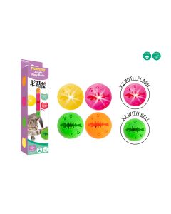 Cat Play Ball Pk4 (Flashing & Jingling)