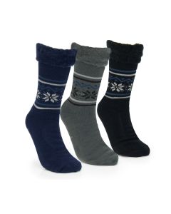 Men's Bed Socks with Grips Pk3