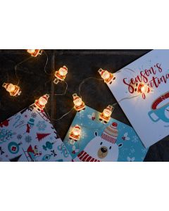 PK10 String Lights With Clip - Santa