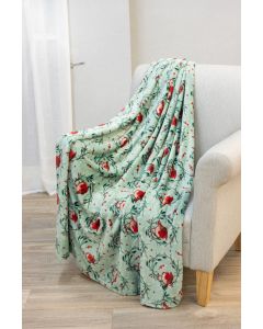 Flannel Throw Robins 120x150cm