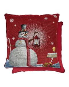 Tapestry Cushion Cover - Snowman