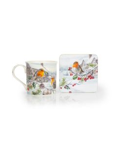 Mug & Coaster - Robin