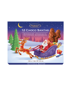 Chocolate Santa Box 12pc 100g