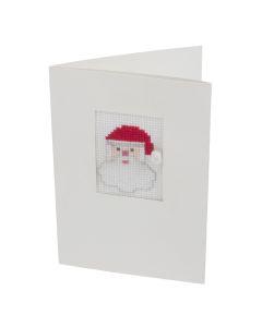 Cross Stitch Card - Santa 