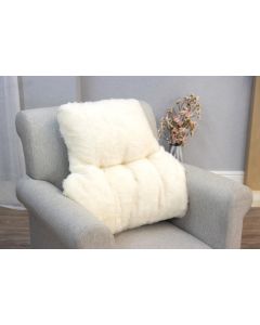 Back Support Pillow - Cream Faux Fleece