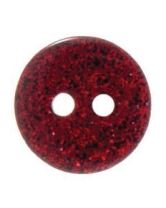 12mm Red Glitter Buttons Pk50