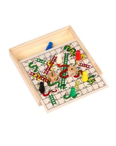 Snakes & Ladders Wooden Game