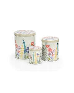 Set of 3 Floral Cannisters