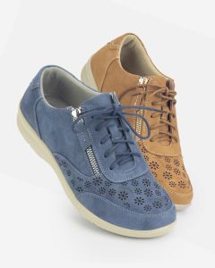 Faye-Adjustable Shoe with Punched Detail