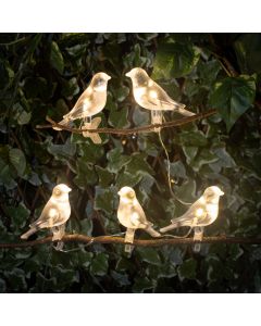 Set of 5 Solar Clip on Bird Lights
