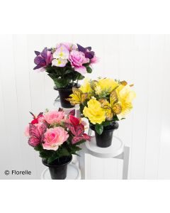 Glitter Butterfly Rose/Lily Bouquet