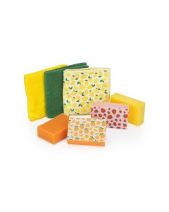 Fruit Design Cloth & Sponge Set