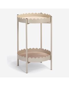 Round Side Table With Wave Edge