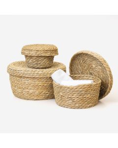Set of 3 Baskets with Lids