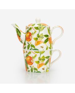 Teapot and Mug - Oranges & Lemons