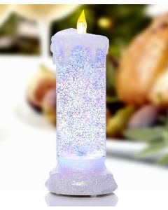 Colour Changing Glitter Candle
