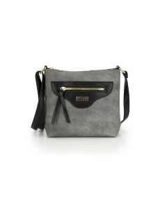 Croc Effect Fabric Shoulder Bag