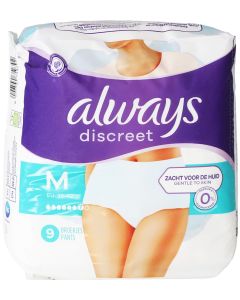 Always Discreet Pants Medium 9s