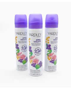 PK3 Yardley Body Sprays April Violets 