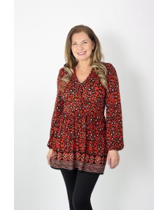 Animal Print Soft Tunic Top