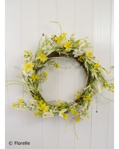 40cm Wreath - Spring Yellow