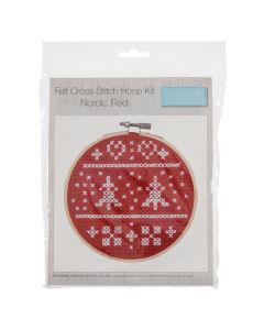 Cross Stitch Hoop - Nordic Red