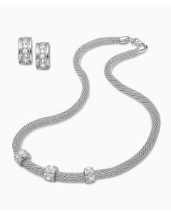 Silver Necklace & Earring Set
