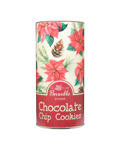 Poinsettia Chocolate Chip Biscuit Drum 150g