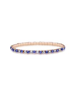 Blue and White Stretch Bracelet